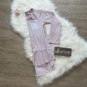 Long sleeve cotton top made in Italy